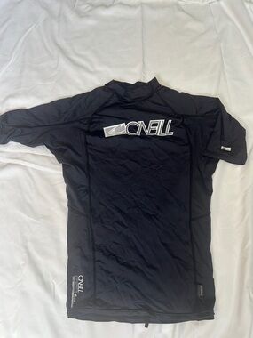 O'Neill Youth Black Short-Sleeve Logo Rash Guard